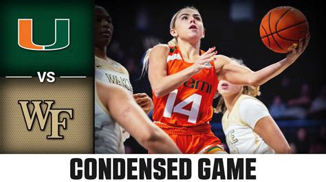 Miami Vs Wake Forest Condensed Game Acc Womens Basketball