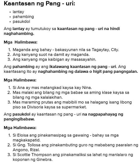 Ano Ang Kahulugan Ng Pahambing At Pasukdol