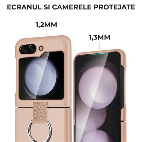 Husa Premium Protection Slim Matte cu Inel pentru Samsung Z Flip 5