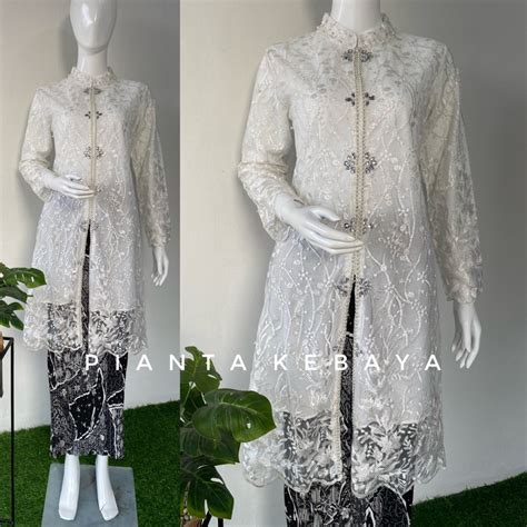 Jual Kebaya Tunik Mewah Part Tille Payet Mutiara Kebaya Sanghai