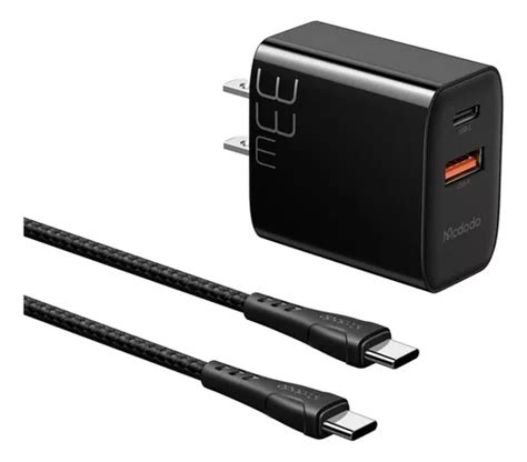 Cargador Tipo C Tipo A Usb Dual De Pared Super Rápido 33w Pd Cuotas