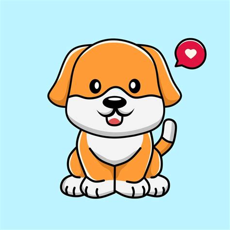 cachorrinho bonito dos desenhos animados cachorro engraçado