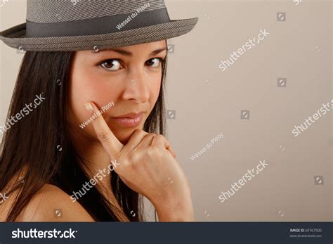 Portrait Natural Looking Brunette Stock Photo Shutterstock