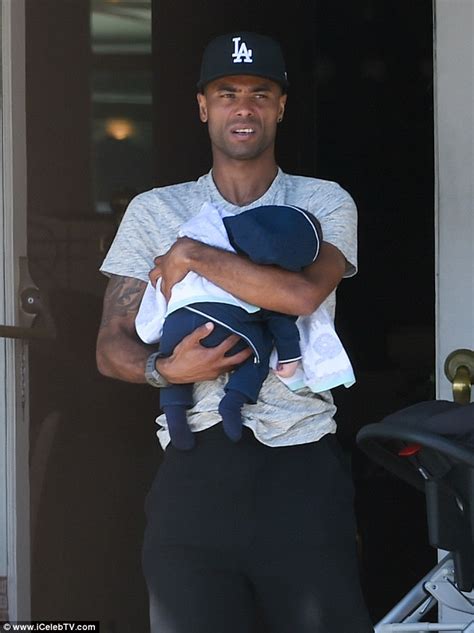 Ashley Cole Steps Out With His Baby Boy During Lunch Date With