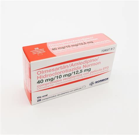 Olmesartan Amlodipino Hidroclorotiazida Normon Mg Mg Mg