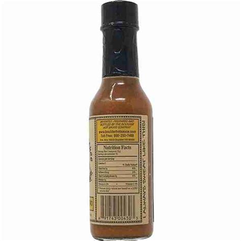 Boulder Hot Sauce Company Harrys Habanero Food E Concepts