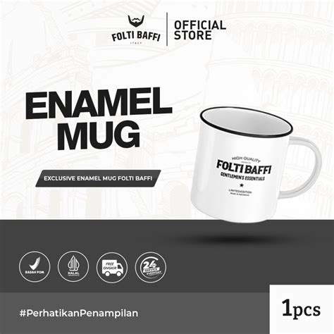 Jual Limited Edition MUG ENAMEL Folti Baffi Exclusive Shopee Indonesia