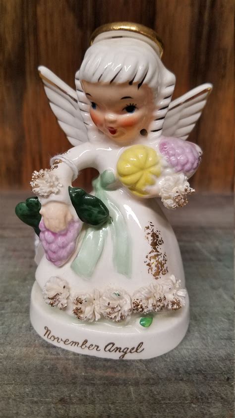 Vintage Birthday Month Angel Figurines at Kari Gonzales blog