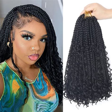 Kiara Goddess Box Braids Crochet With Curly Ends Hair Extension Crochet Hair Styles Braid In