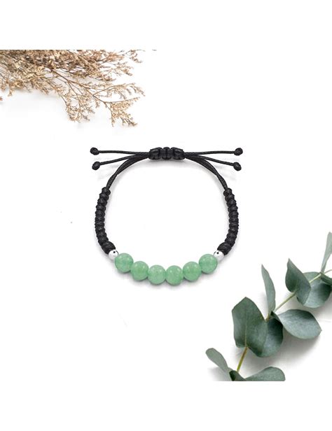 Pulsera De Cuarzo Verde Y Plata El Taller De Los Minerales