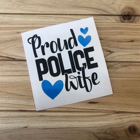 Proud Wife Police Decal Etsy