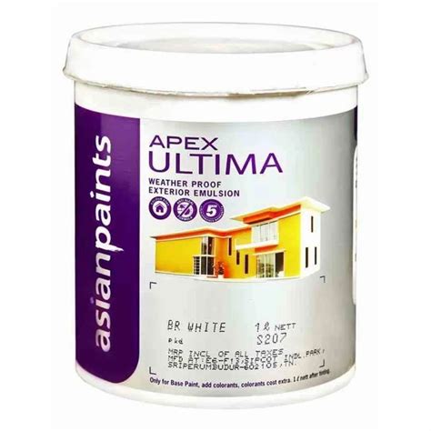 Asian Paints Apex Ultima Weatherproof Emulsion Paint 1 Ltr At 400