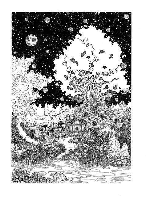 Pen Ink Art Collectibles Drawing Illustration Ink Illustration