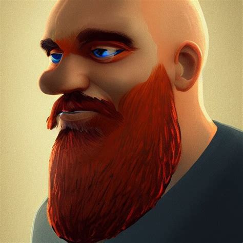 Lexica Portrait Of A Bald Man With A Big Orange Beard Video Game