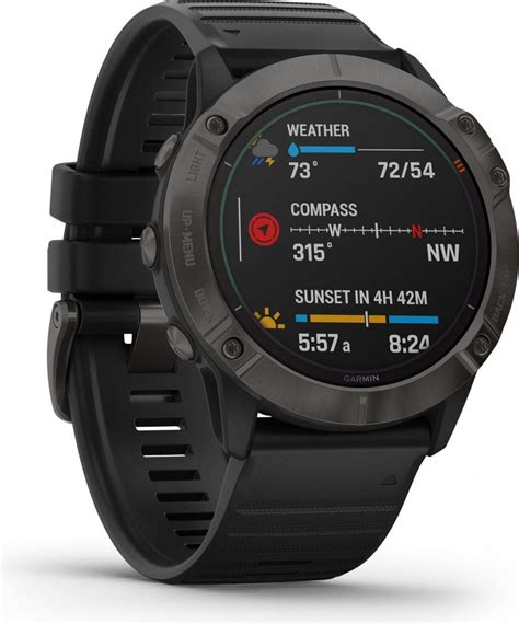 Montre Gps Garmin Fenix X Pro Solar Titane Carbon Gray Dlc Avec