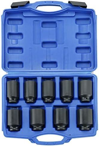 Acymner 1 2 Drive Deep Spindle Axle Nut Impact Socket 9PCS Metric