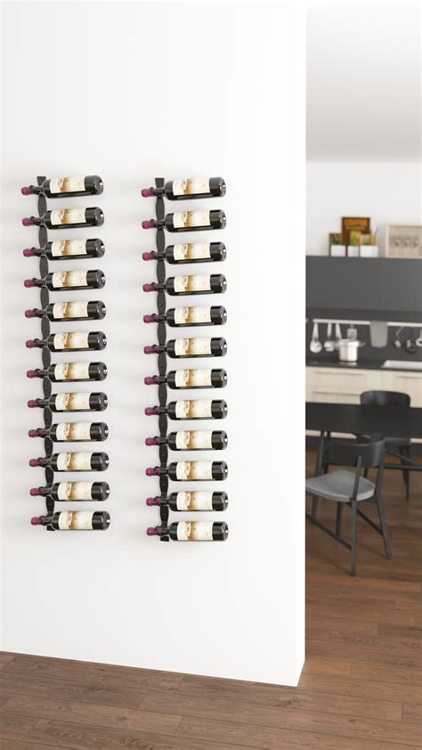 Helix Single 15 Minimalist Wall Mounted Metal Wine Rack Modern Wall