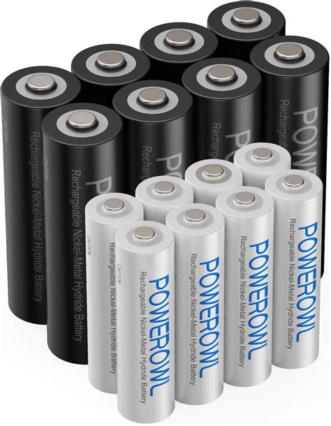 Amazon Aa Aaa Rechargeable Batteries Powerowl Pre Charged High