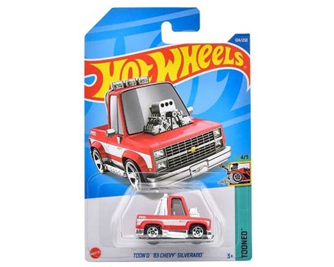 Hot Wheels Basic Chevrolet Silverado Red Tooned Solid Case Pack M J Toys Inc