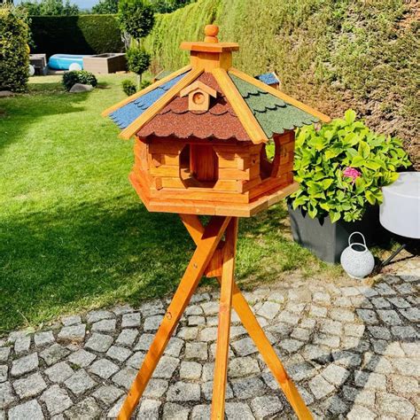 DARLUX Handgefertigtes Sechseck Vogelhaus Aus Holz Wetterfest M XL