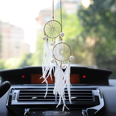 Dream Catchers Car Interior Rearview Pendant Feather Adjustable Chain