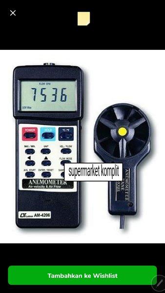 Jual Lutron Am Digital Anemometer Alat Ukur Kecepatan Angin Am