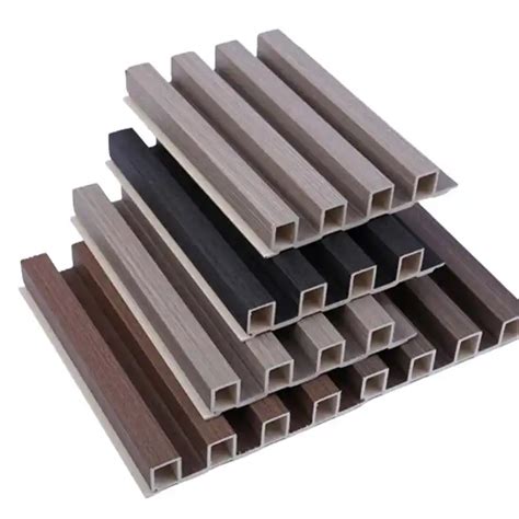 Vertical Wpc Fluted Wall Panels Exterior Co Extrusion Wood Plastic