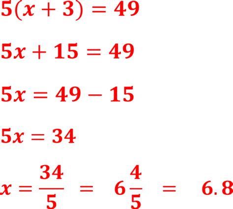 Equations With Brackets