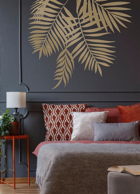 Palm Leaves Wall Decal Tropical Leaves Wall Art Palm Tree Etsy