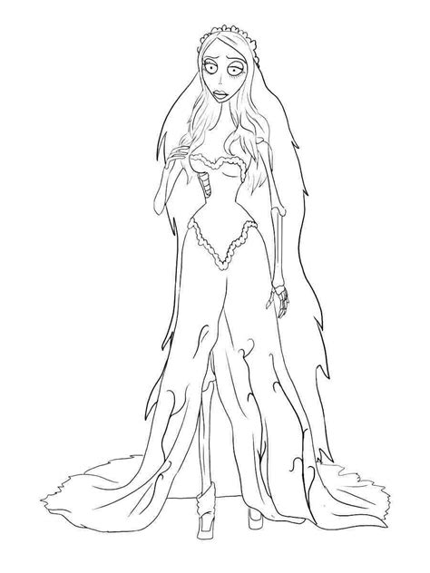 Corpse Bride Halloween Coloring Pages Coloring Pages