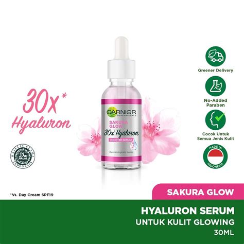 Jual Garnier Sakura Glow Hyaluron X Booster Serum Skin Care Ml