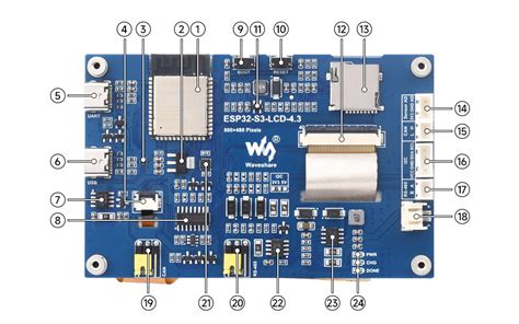 Waveshare ESP32 S3 4 3inch Capacitive Touch Display Development Board