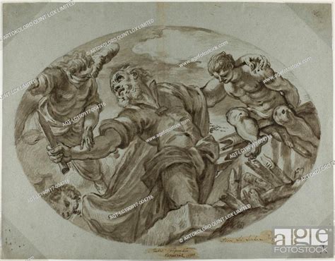 Sacrifice Of Isaac C 1656 After Jacopo Robusti Called Tintoretto Italian 1519 1594 Stock