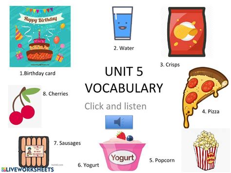 2º Unit 5 Vocab Presentation Worksheet Live Worksheets