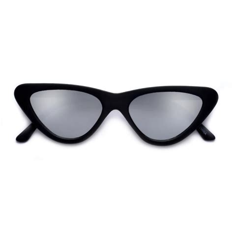 Slim Streamlined Cat Eye Silhouette Sunnies Cat Eye Mirrored