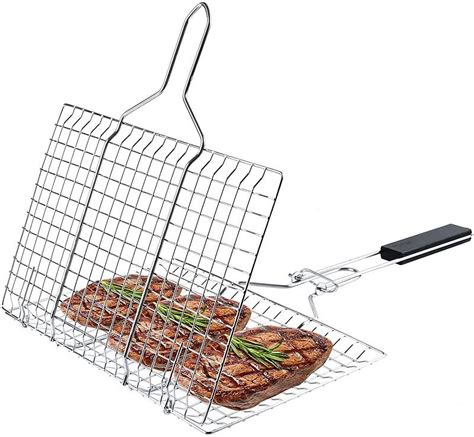 Grill Basket Fish Grill Basket Rustproof 304 Stainless Steel Bbq