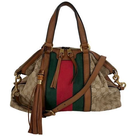 Gucci Gg Canvas Tan Shoulder Bag The Reluxed Collection