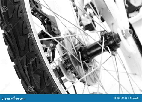 Wheel with tire of bicycle stock image. Image of macro - 27011105