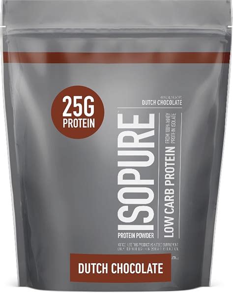 Amazon Isopure Dutch Chocolate Whey Isolate Protein Powder With