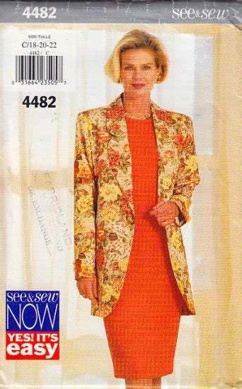 Shift Dress Loose Fit Blazer Size Uncut Butterick Chic