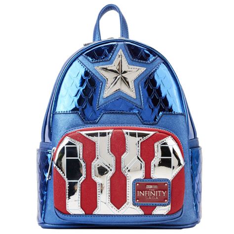 Id Marvel Loungefly Mini Sac A Dos Shine Captain America Cosplay