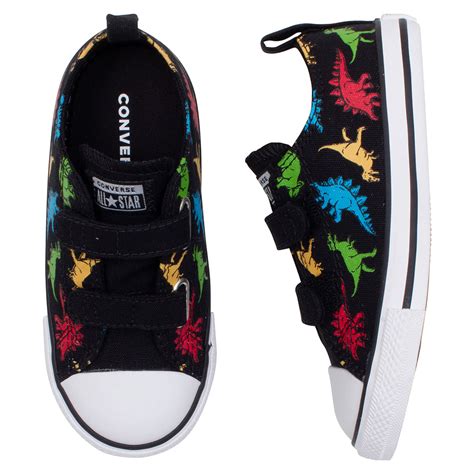 Tênis Inantil Converse All Star 2v Preto Dinossauros Coloridos