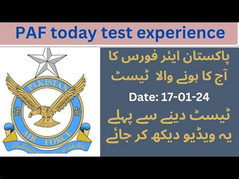 PAF Today Initial Test Experience Pakistan Air Force Aj Ka Hone Wala