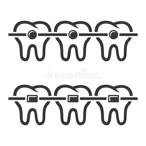 Dents Concept D Orthodontie Format Horizontal Dessin Vectoriel Plat