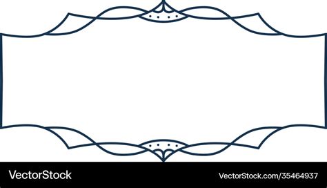 Line frame simple border decoration Royalty Free Vector