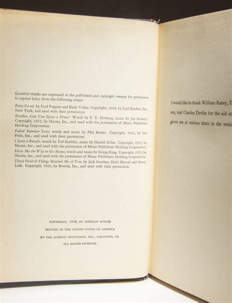 The Naked And The Dead The First Edition Rare Books