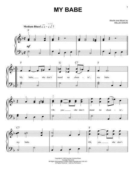 My Babe Easy Piano Digital Sheet Music Sheet Music Plus