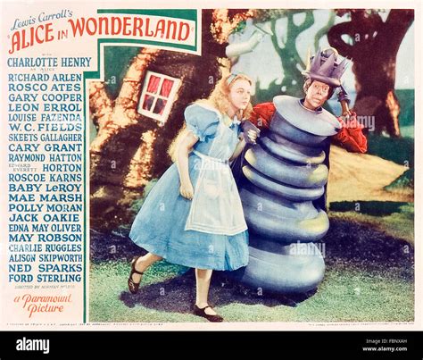 Alice with the Red Queen from lobby card promoting Alice in Wonderland ...