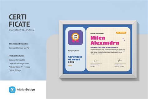 Certificate PSD Design Templates Vol 44