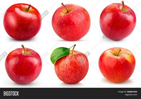 Six Red Ripe Apples Image And Photo Free Trial Bigstock